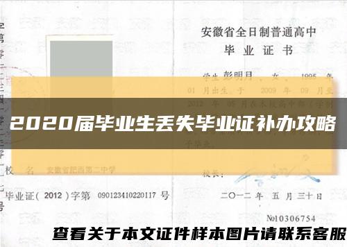 2020屆畢業生丟失畢業證補辦攻略縮略圖