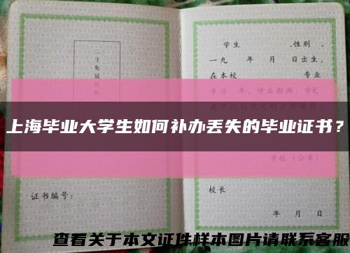 上海畢業大學生如何補辦丟失的畢業證書？縮略圖
