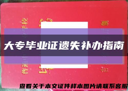 大專畢業證遺失補辦指南縮略圖