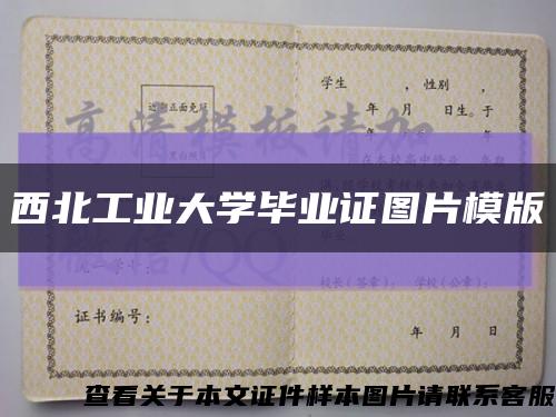 西北工業大學畢業證圖片模版縮略圖