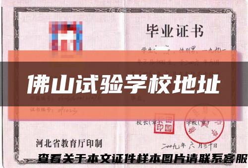 佛山試驗學校地址縮略圖