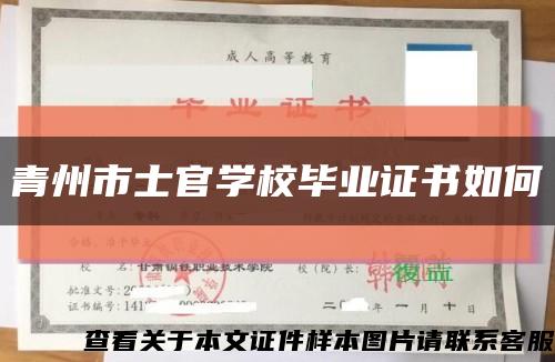 青州市士官學校畢業證書如何縮略圖