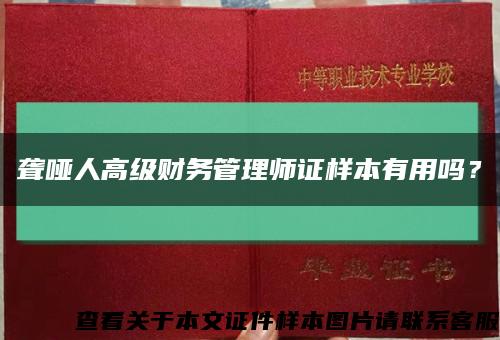 聾啞人高級財務管理師證樣本有用嗎？縮略圖
