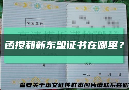 函授和新東盟證書在哪里？縮略圖