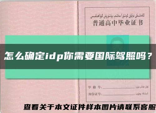 怎么確定idp你需要國際駕照嗎？縮略圖