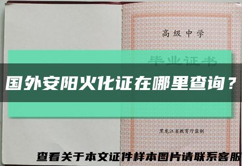 國外安陽火化證在哪里查詢？縮略圖