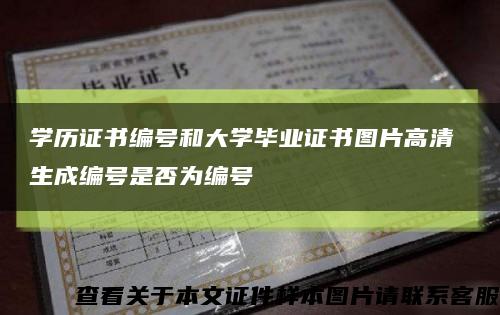學歷證書編號和大學畢業證書圖片高清 生成編號是否為編號縮略圖