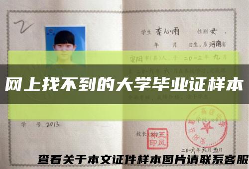 網上找不到的大學畢業證樣本縮略圖