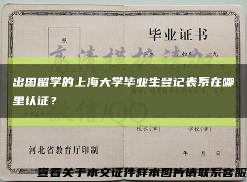 出國留學的上海大學畢業生登記表系在哪里認證？縮略圖