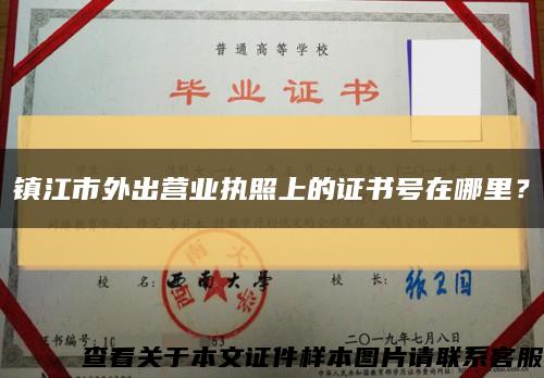 鎮江市外出營業執照上的證書號在哪里？縮略圖