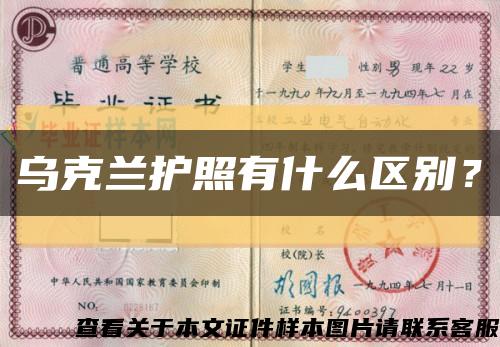 烏克蘭護照有什么區別？縮略圖