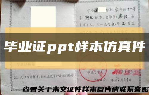畢業證ppt樣本仿真件縮略圖