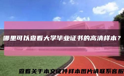 哪里可以查看大學畢業證書的高清樣本？縮略圖