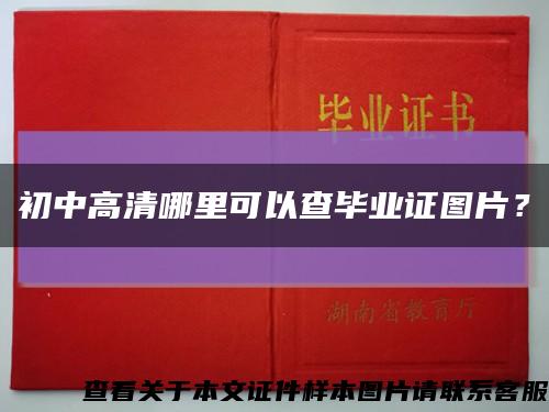 初中高清哪里可以查畢業證圖片？縮略圖