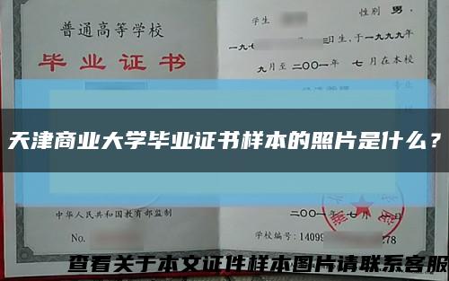 天津商業大學畢業證書樣本的照片是什么？縮略圖