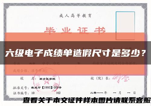 六級電子成績單造假尺寸是多少？縮略圖