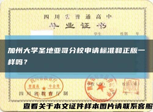 加州大學圣地亞哥分校申請標準和正版一樣嗎？縮略圖