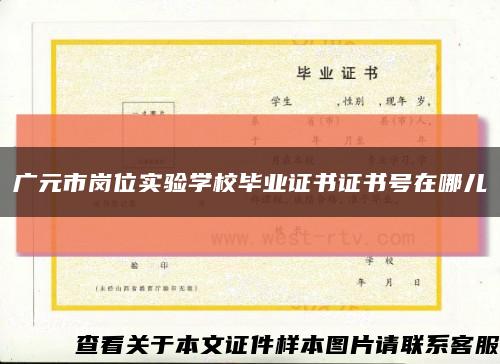 廣元市崗位實驗學校畢業證書證書號在哪兒縮略圖
