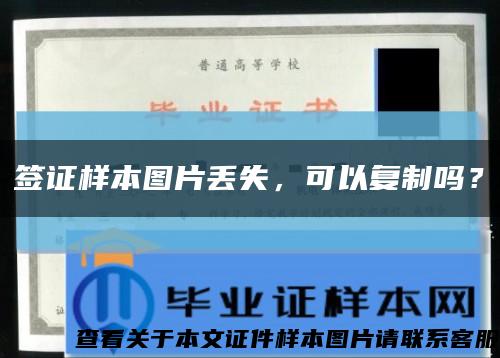 簽證樣本圖片丟失，可以復制嗎？縮略圖