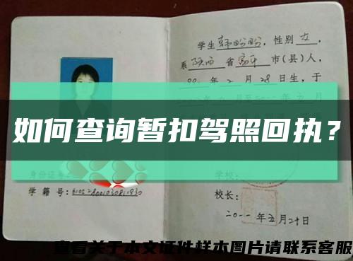 如何查詢暫扣駕照回執？縮略圖