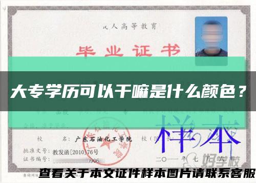 大專學歷可以干嘛是什么顏色？縮略圖