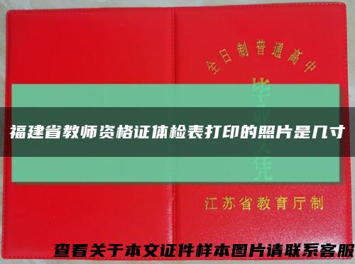 福建省教師資格證體檢表打印的照片是幾寸縮略圖