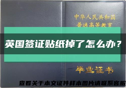 英國簽證貼紙掉了怎么辦？縮略圖