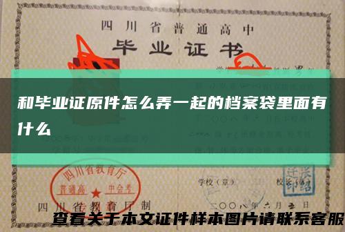 和畢業證原件怎么弄一起的檔案袋里面有什么縮略圖