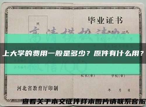 上大學的費用一般是多少？原件有什么用？縮略圖