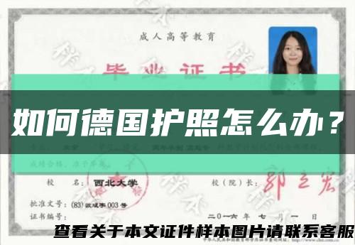 如何德國護照怎么辦？縮略圖