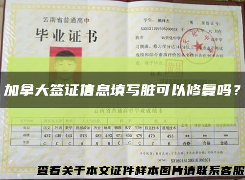 加拿大簽證信息填寫臟可以修復嗎？縮略圖