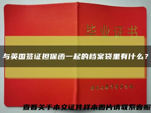與英國簽證擔保函一起的檔案袋里有什么？縮略圖
