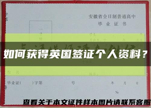 如何獲得英國簽證個人資料？縮略圖
