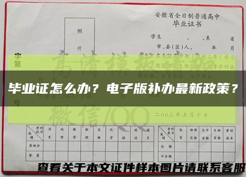 畢業證怎么辦？電子版補辦最新政策？縮略圖