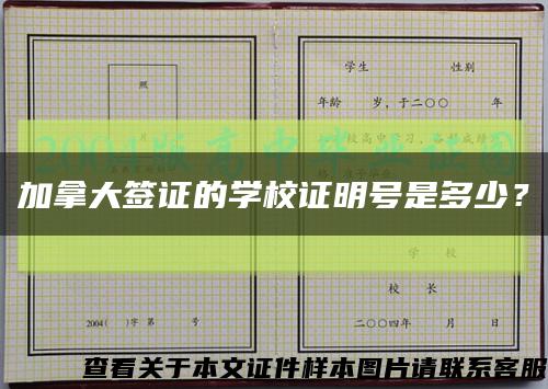 加拿大簽證的學校證明號是多少？縮略圖