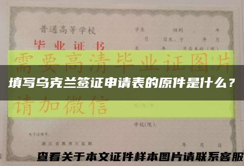 填寫烏克蘭簽證申請表的原件是什么？縮略圖
