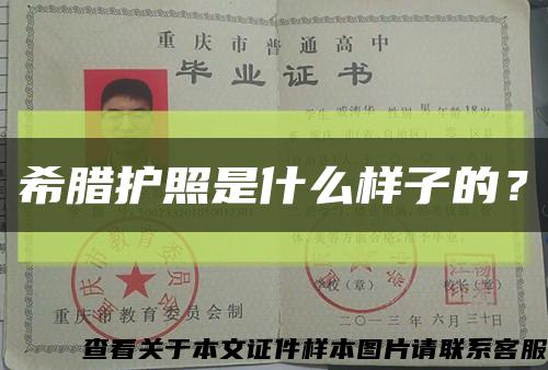 希臘護照是什么樣子的？縮略圖