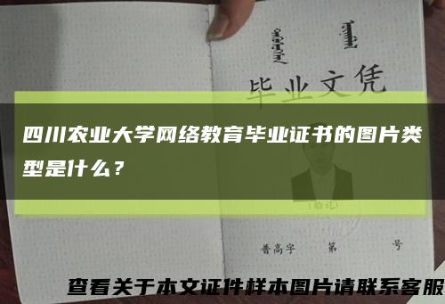 四川農業大學網絡教育畢業證書的圖片類型是什么？縮略圖