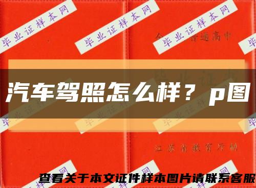汽車駕照怎么樣？p圖縮略圖