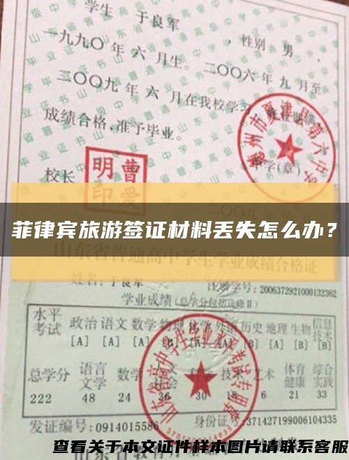 菲律賓旅游簽證材料丟失怎么辦？縮略圖