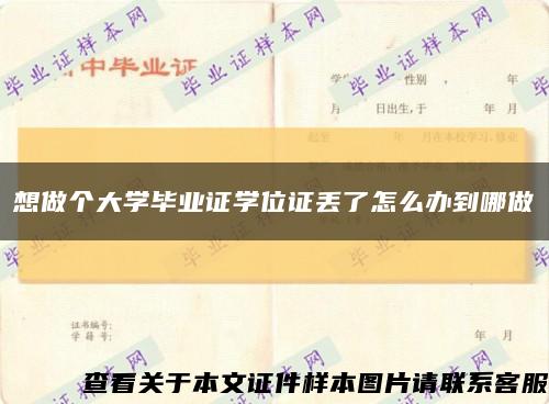想做個大學畢業證學位證丟了怎么辦到哪做縮略圖