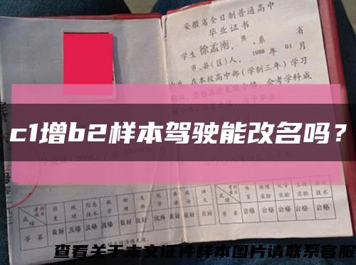 c1增b2樣本駕駛能改名嗎？縮略圖