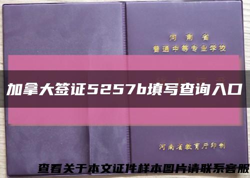 加拿大簽證5257b填寫查詢入口縮略圖
