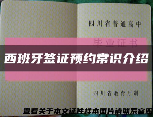 西班牙簽證預約常識介紹縮略圖
