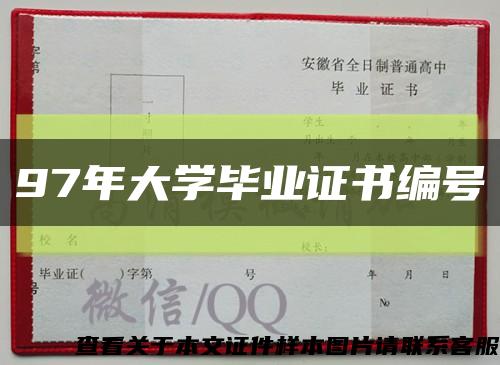 97年大學畢業證書編號縮略圖