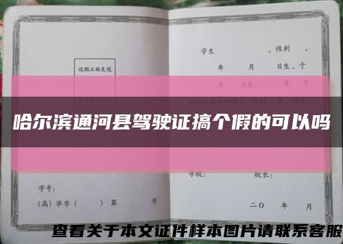 哈爾濱通河縣駕駛證搞個假的可以嗎縮略圖