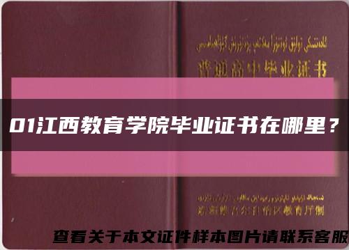 01江西教育學院畢業證書在哪里？縮略圖