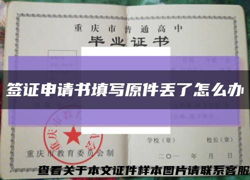 簽證申請書填寫原件丟了怎么辦縮略圖