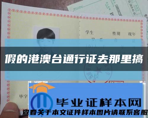 假的港澳臺通行證去那里搞縮略圖