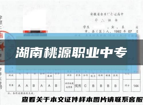 湖南桃源職業中?？s略圖